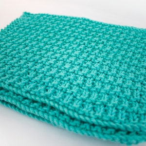 Hand Knit Dishcloth Set of 3 Sea Breeze image 7