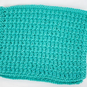 Hand Knit Dishcloth Set of 3 Sea Breeze image 5