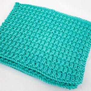 Hand Knit Dishcloth Set of 3 Sea Breeze image 3