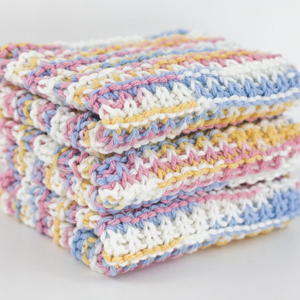 Hand Knit Dishcloth Set of 3 - Kitchen Breeze