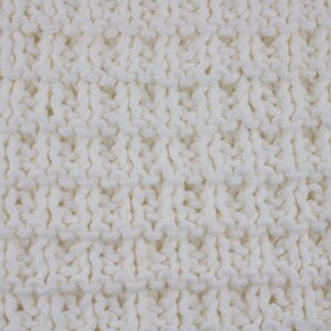 Hand Knit Dishcloth Set of 3 White image 3