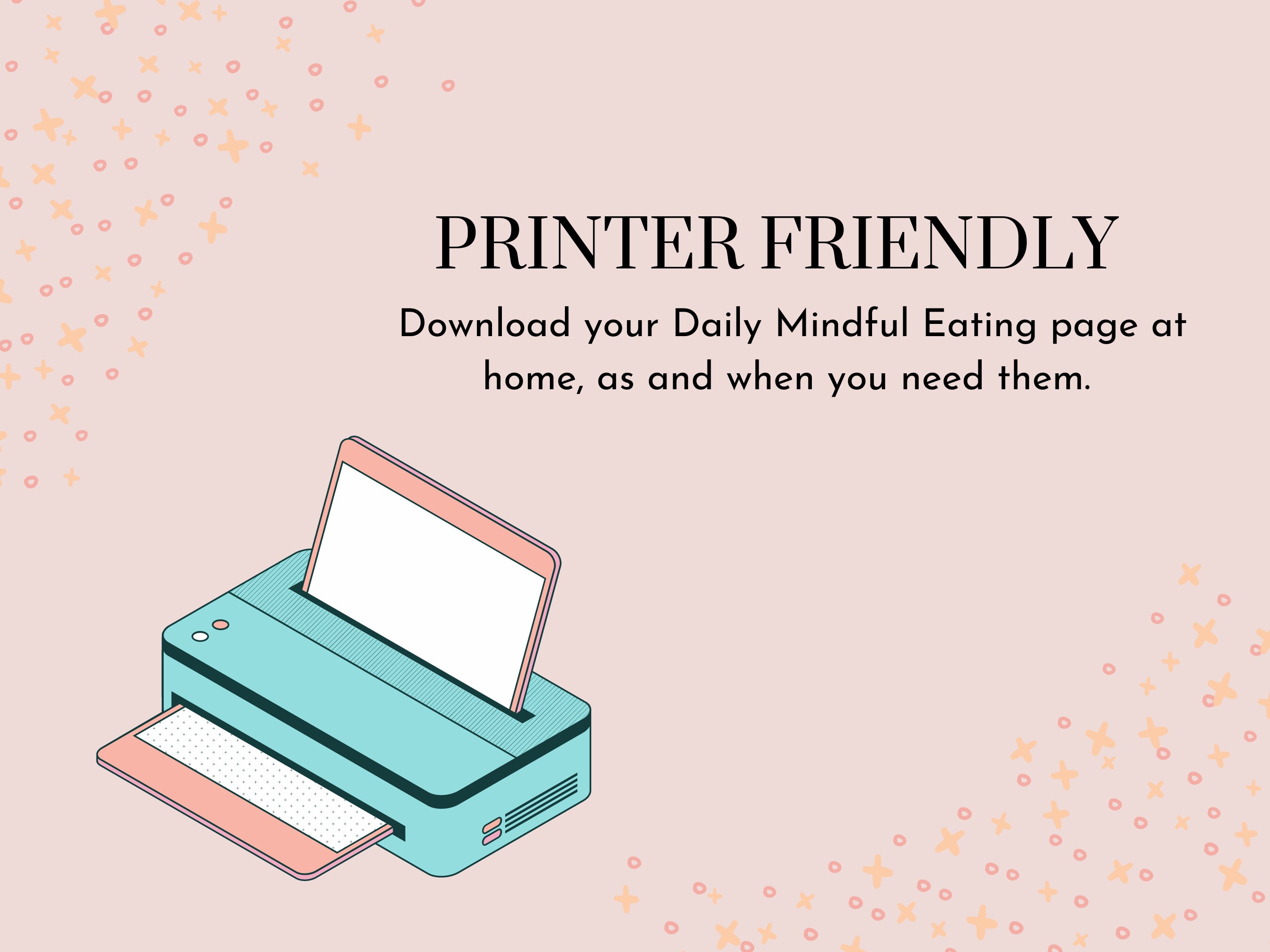 Daily Mindful Eating Printable | Food Journal | Nutrition Tracker ...