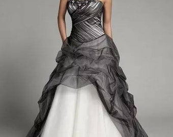Black Wedding Dress Plus Size Etsy