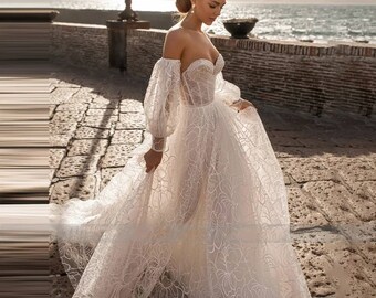 Beach Wedding Dress Plus Size Etsy