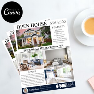 Open House Real Estate Flyer Template | Real Estate Marketing | Flyer Template | Real Estate Flyers | Real Estate Marketing Template