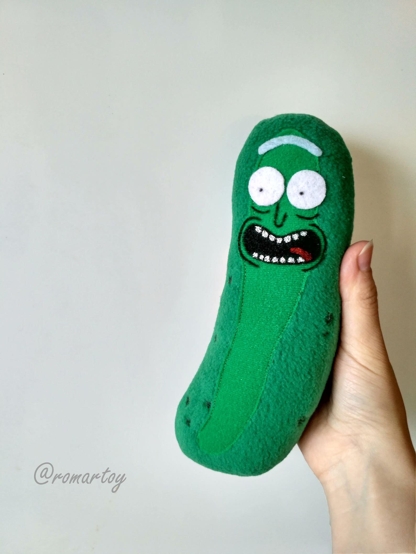 Pickle Rick Plush Toy Cucumber Plush Etsy