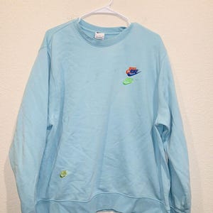 Sudadera Nike vintage con cuello redondo y logotipos teñidos de los años 90 imagen 1