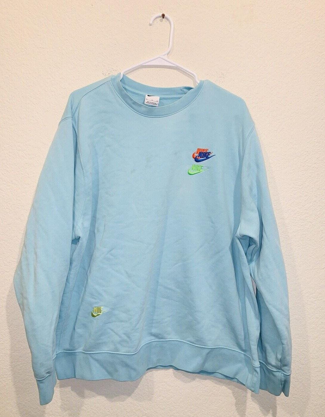 light blue nike vintage sweatshirt