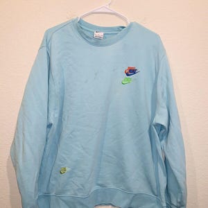 Sudadera Nike vintage con cuello redondo y logotipos teñidos de los años 90 imagen 10