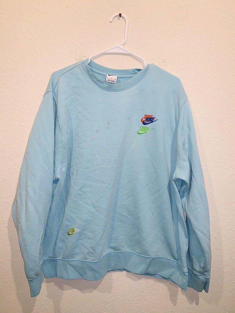 Sudadera Nike vintage con cuello redondo y logotipos teñidos de los años 90 imagen 10