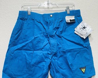 RARE Vintage Deadstock OP Ocean Pacific Longriders Turquoise Blue