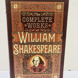 The Complete Works of William Shakespeare Leather Bound Hardcover Book