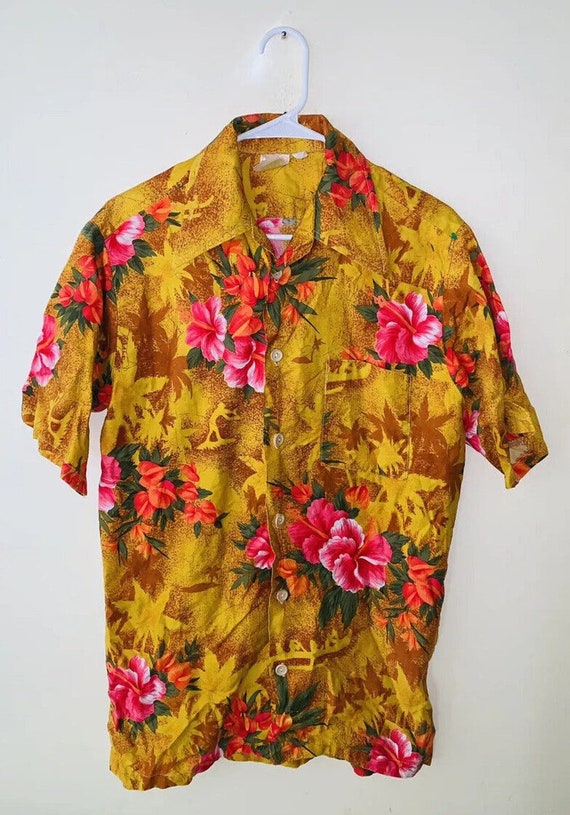 Vintage Big Kanaka Corzini Hawaiian Button Up Shir