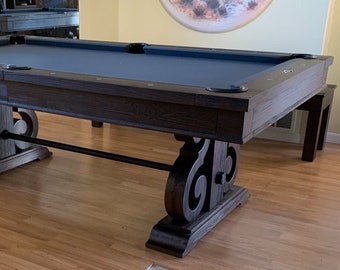 Farmington Pool Table | Weathered Dark Chestnut Finish