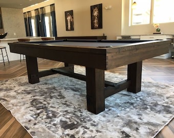 Rustic 8ft Reno Pool Table - barn wood style - reclaimed wood look