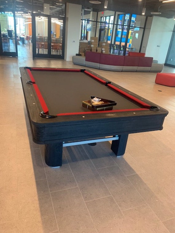 8ft Brunswick Brooklyn Pool Table Matte Black and Steel Etsy