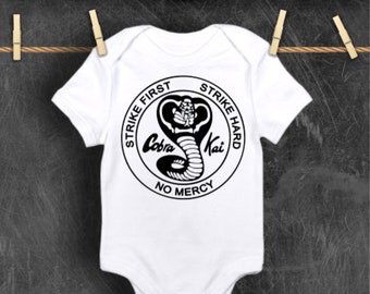 Cobra Kai Karate Kid cute babygrow bodysuit various colours available