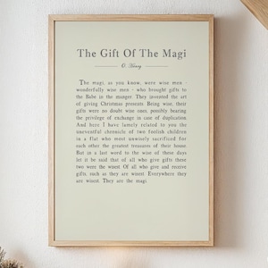 The Gift of the Magi Christmas Wall Art Print Poster, Bookpage Print ...