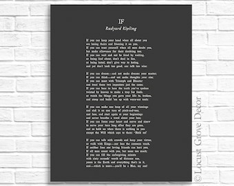 If Metal Print, If by Rudyard Kipling, If Poem, Metal Sign, Graduation Gift, Gift for son, Nursery Decor, You'll be a man my son