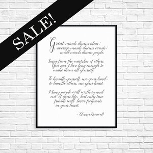 Eleanor Roosevelt Quote, Eleanor Roosevelt 8x10 Ready-To-Frame Art Print, Historical Speech, Motivational Art