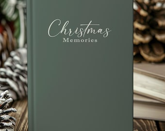 Christmas Memories Journal, Christmas Memories Notebook to document details of your family's holiday year to year, available multiple colors