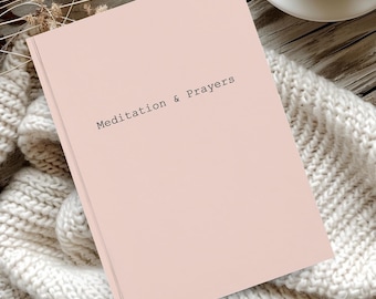 Personalized Journal Notebook with your custom text in a typewriter style font, perfect gift for her or him, available in multiple colors