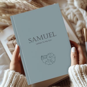 Personalized Name Journal, Custom Adventure Journal, Seashell Diary, Nautical Travel Journal, Vacation Notebook, available multiple colors