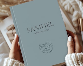 Personalized Name Journal, Custom Adventure Journal, Seashell Diary, Nautical Travel Journal, Vacation Notebook, available multiple colors