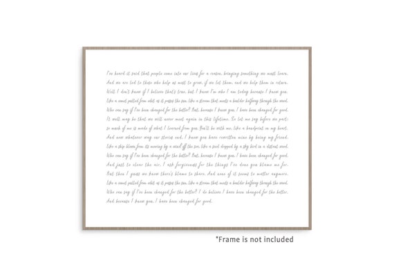 For Good Song Lyrics Wicked the Musical Song Lyrics Wicked | Etsy