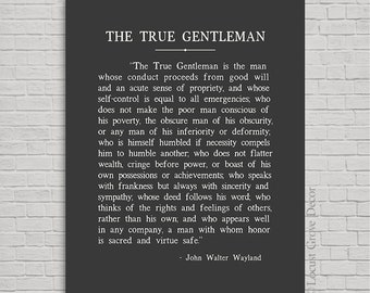 The True Gentleman quote by John Walter Wayland Metal Print, Sigma Alpha Epsilon Fraternity Creed