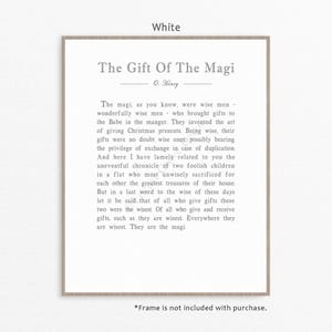The Gift of the Magi Christmas Wall Art Print Poster, Bookpage Print ...
