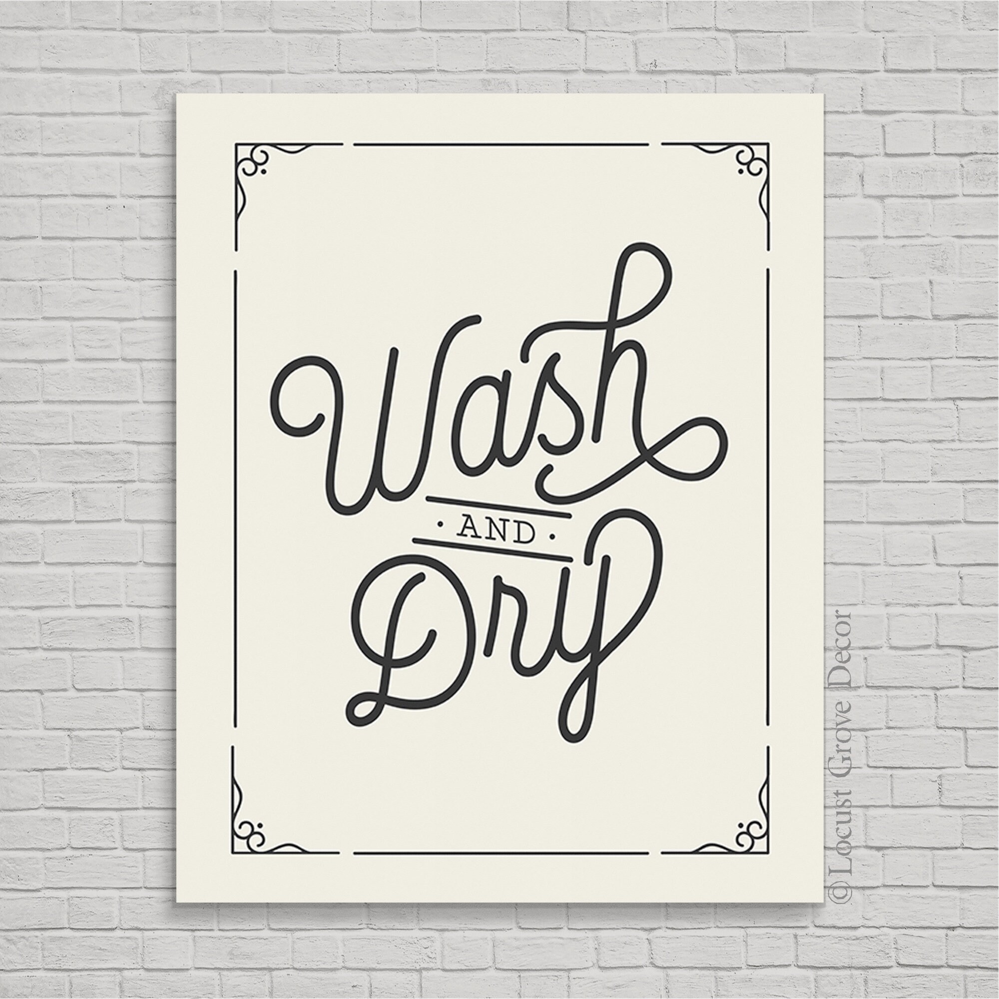 Wash and Dry Metal Print Wash and Dry Metal Sign Laundry | Etsy