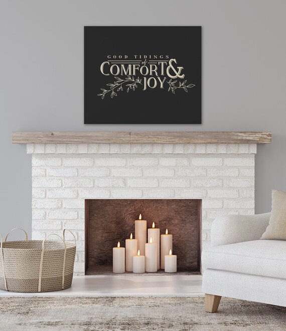 Comfort And Joy Box Print Good Tidings Of Comfort And Joy Box Etsy