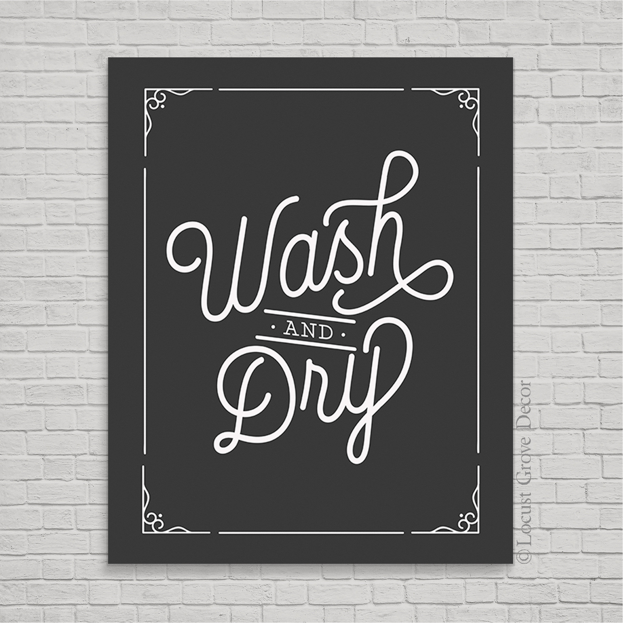 Wash and Dry Metal Print Wash and Dry Metal Sign Laundry | Etsy