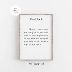 Roald Dahl Quote Printable Wall Art for Nursery or Baby Gift - Etsy
