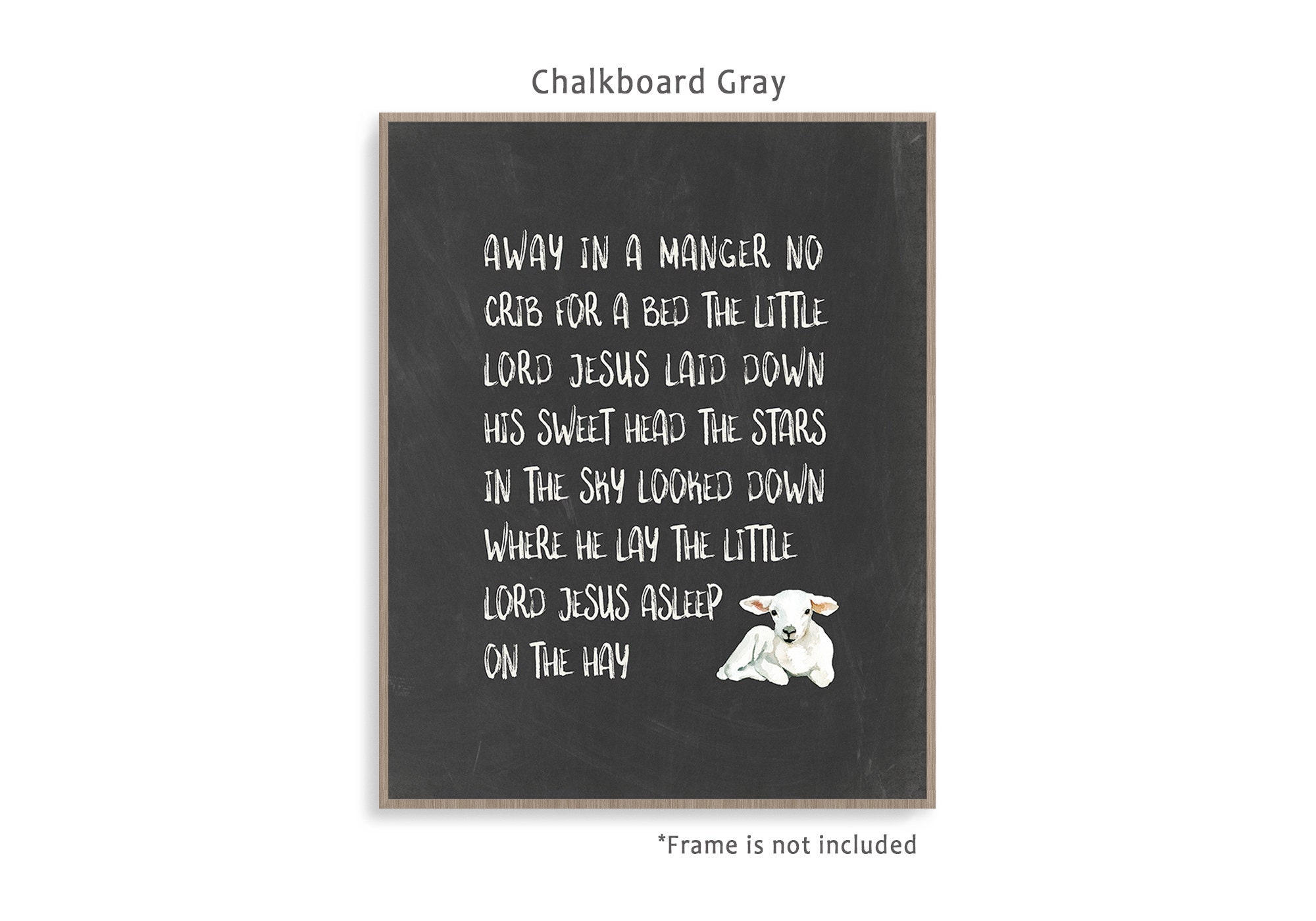 Away in A Manger Art Print Poster Away in a Manger Lyrics - Etsy