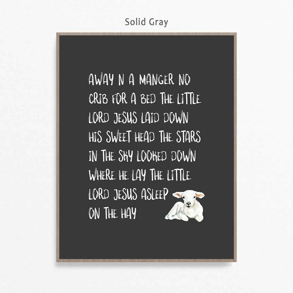Away in A Manger Art Print Poster Away in a Manger Lyrics | Etsy