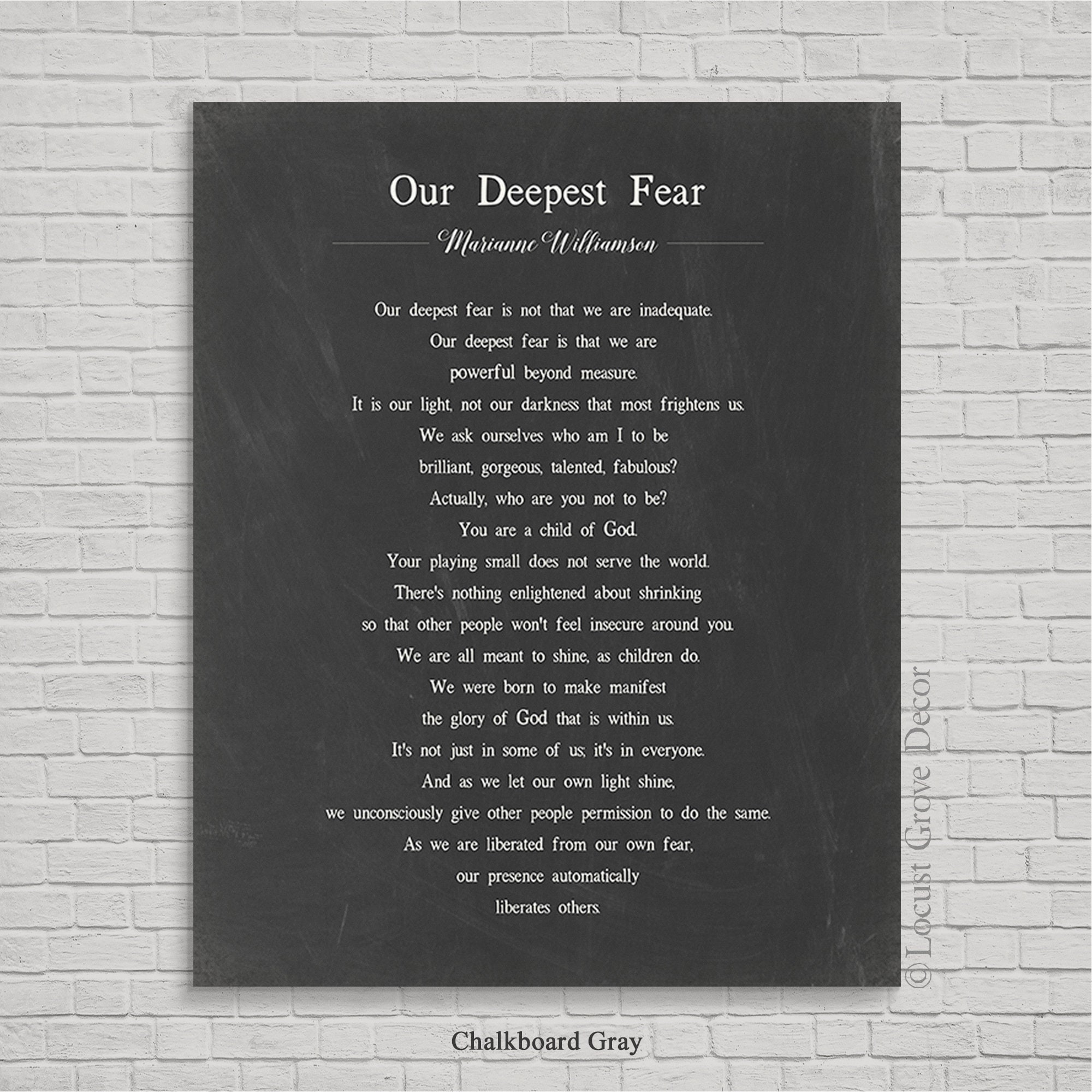 Our Deepest Fear Metal Print Our Deepest Fear Poem by Etsy