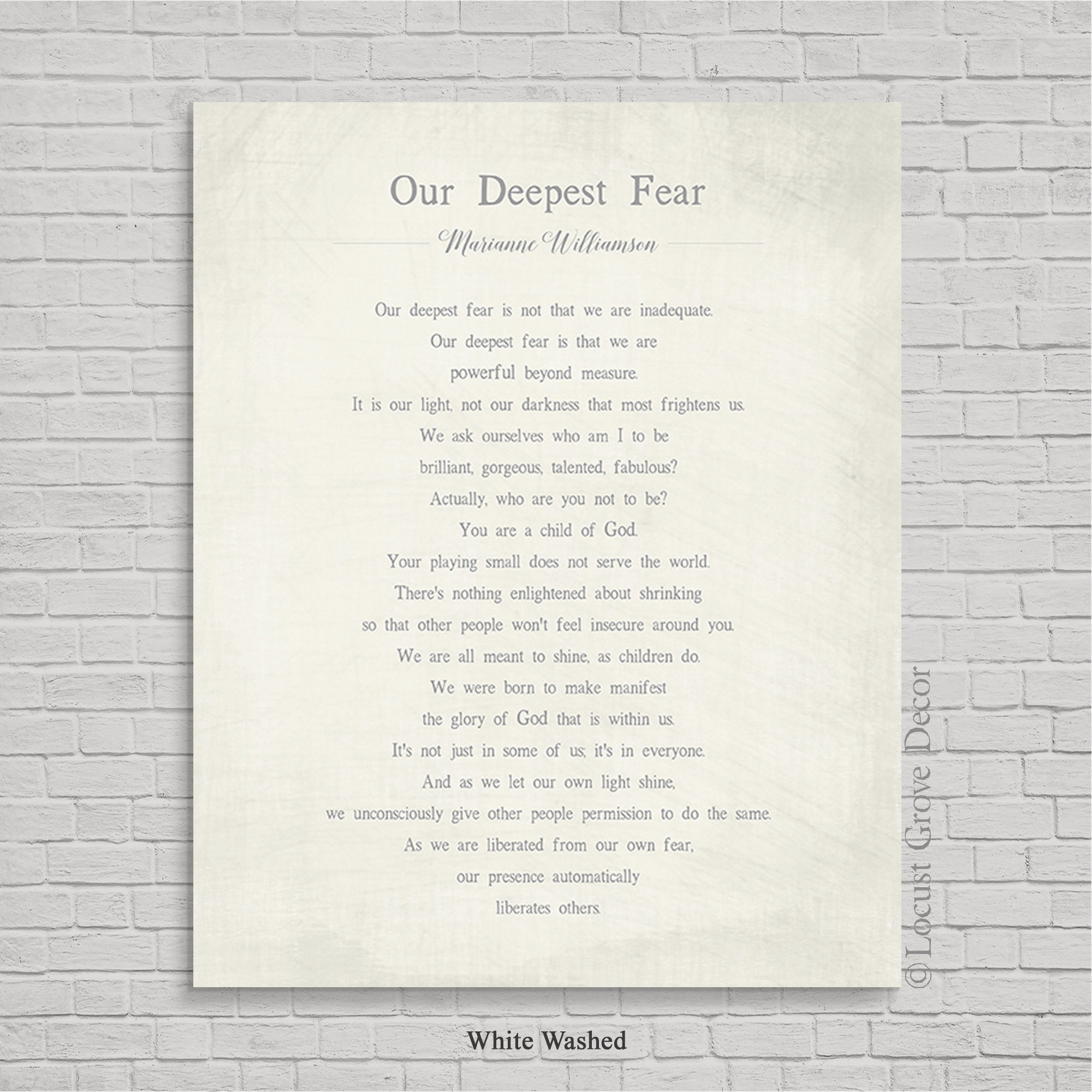 Our Deepest Fear Metal Print Our Deepest Fear Poem by - Etsy