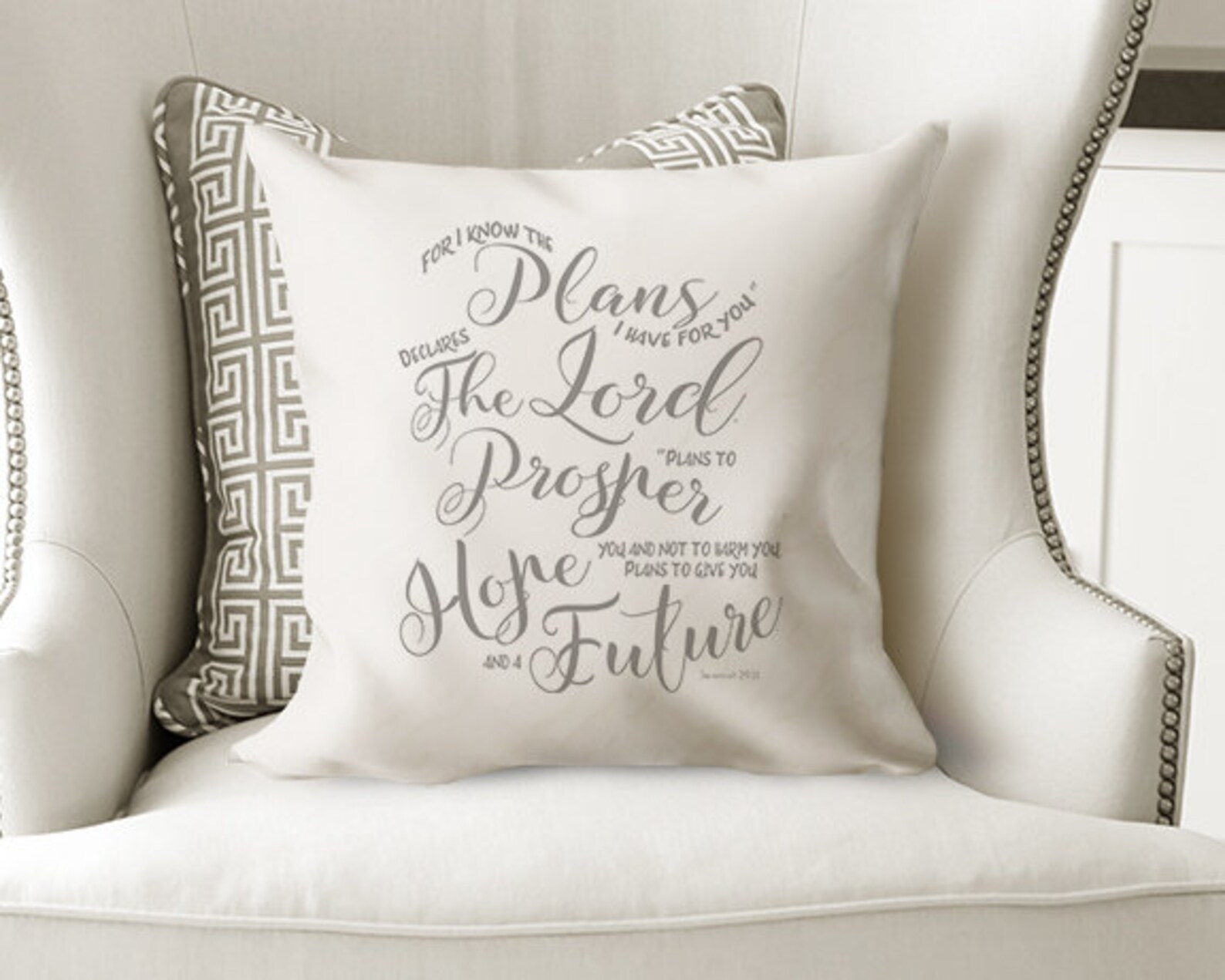 Scripture Pillow Bible Verse Pillow Farmhouse Pillow Etsy