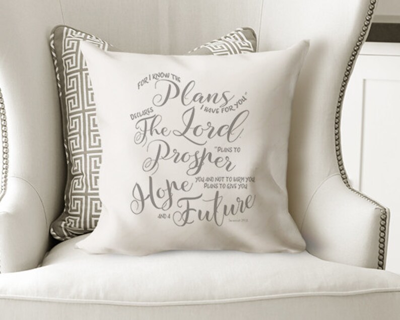 Scripture Pillow Bible Verse Pillow Farmhouse Pillow Etsy