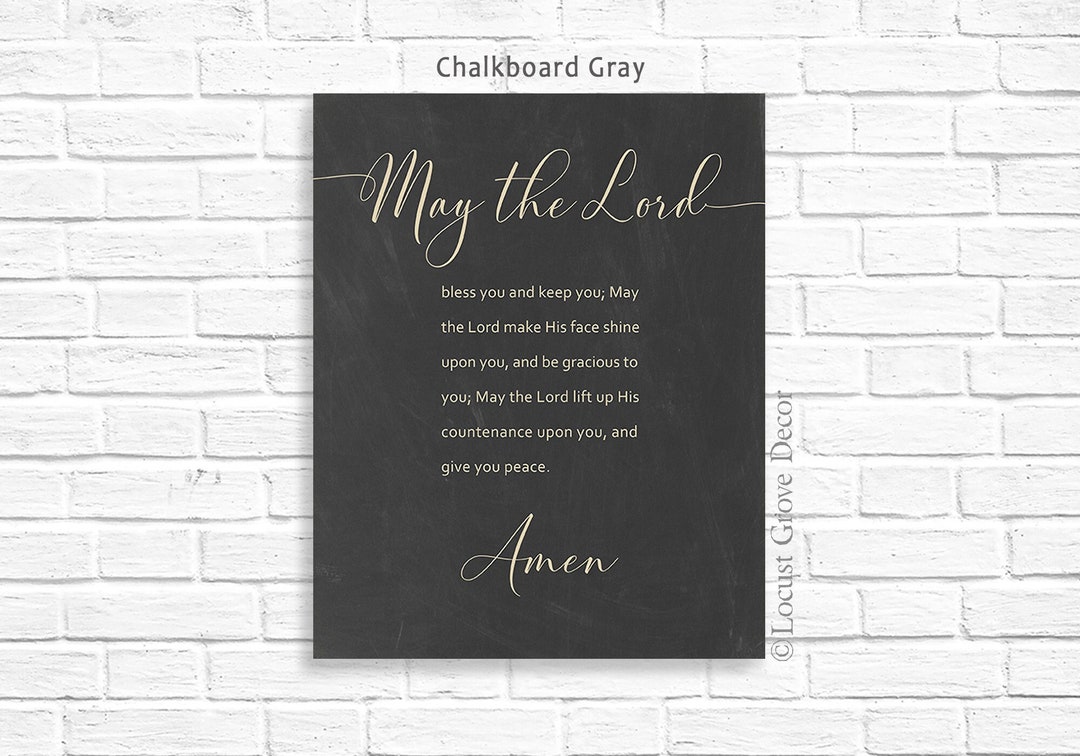 The Blessing Metal Print, May the Lord Bless and Keep You Metal Sign ...