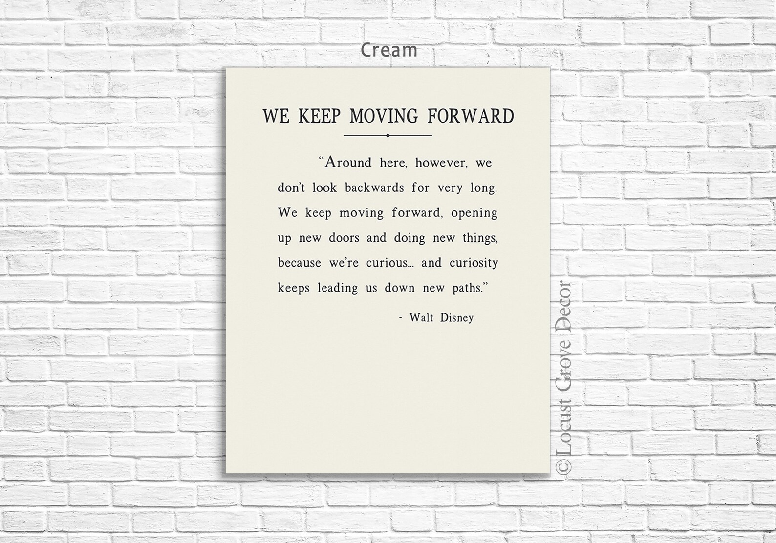 Walt Disney Quote We Keep Moving Forward Metal Print Around - Etsy