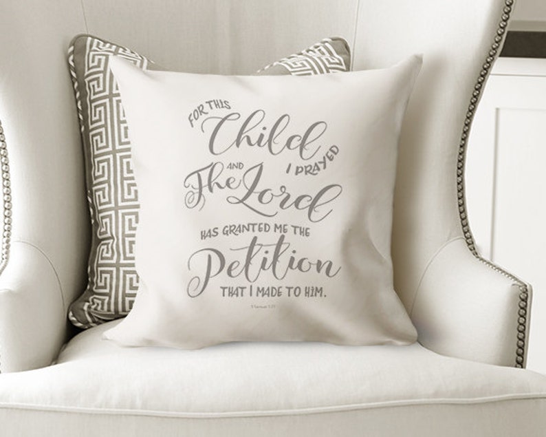 Scripture Pillow Bible Verse Pillow 1 Samuel 127 For This Etsy