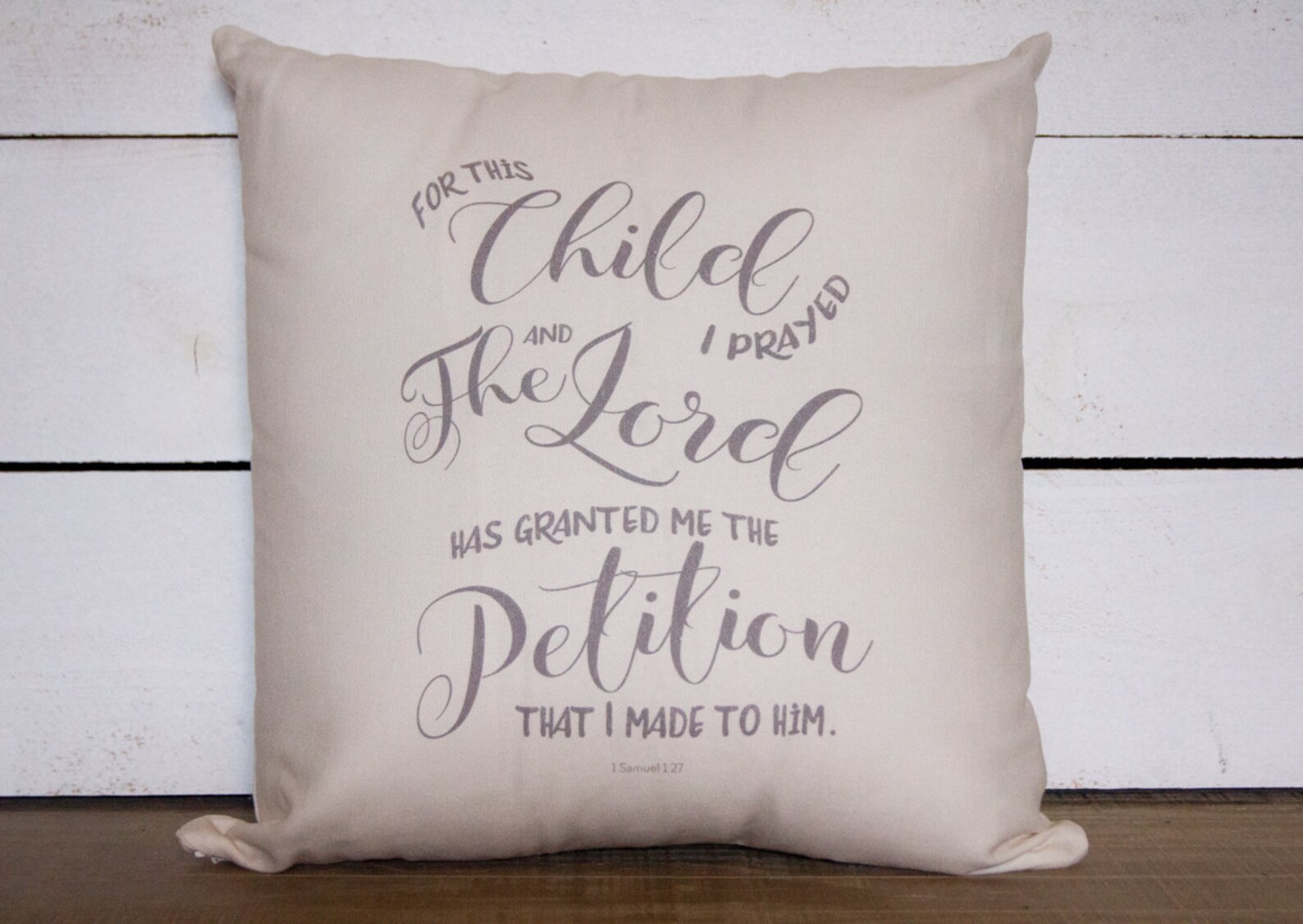 Scripture Pillow Bible Verse Pillow 1 Samuel 127 For This Etsy