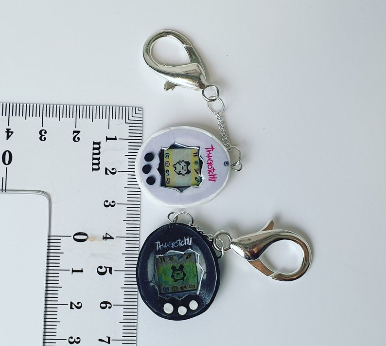 Inspired Tamagotchi Keychain Handmade Etsy