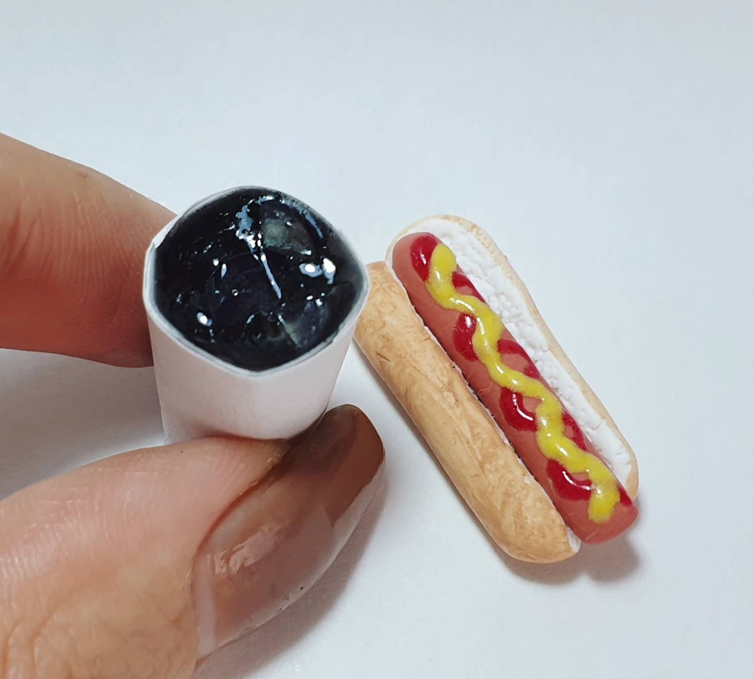 Miniature Hot Dog With Soda Etsy
