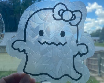 Kawaii/Cute Ghost Rainbow Making Window Decal/ Suncatcher Sticker