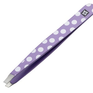 Professional Eyebrow Tweezers, Hair Tweezers, Beautiful Polka Design, 3 Colours