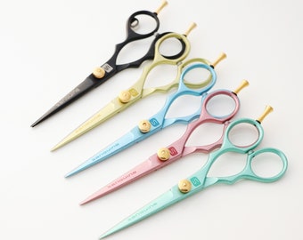 Sharp Hair Scissors, Hairdressing Scissors, Cut your Hair at Home - 8 Colours, with Presentation Case
